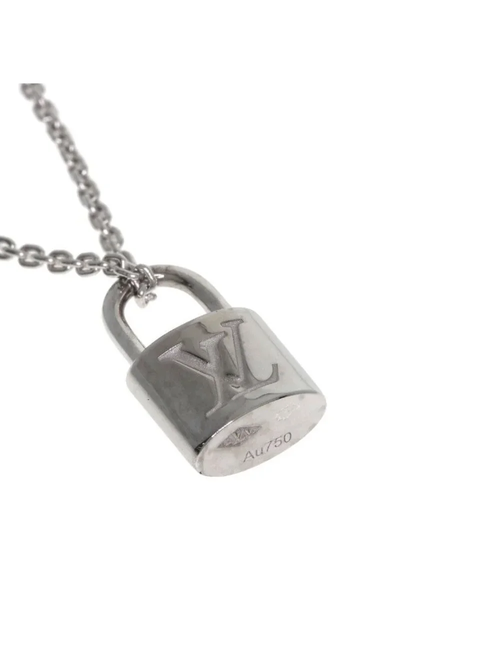 Louis Vuitton Lock It Necklace 18k White Gold